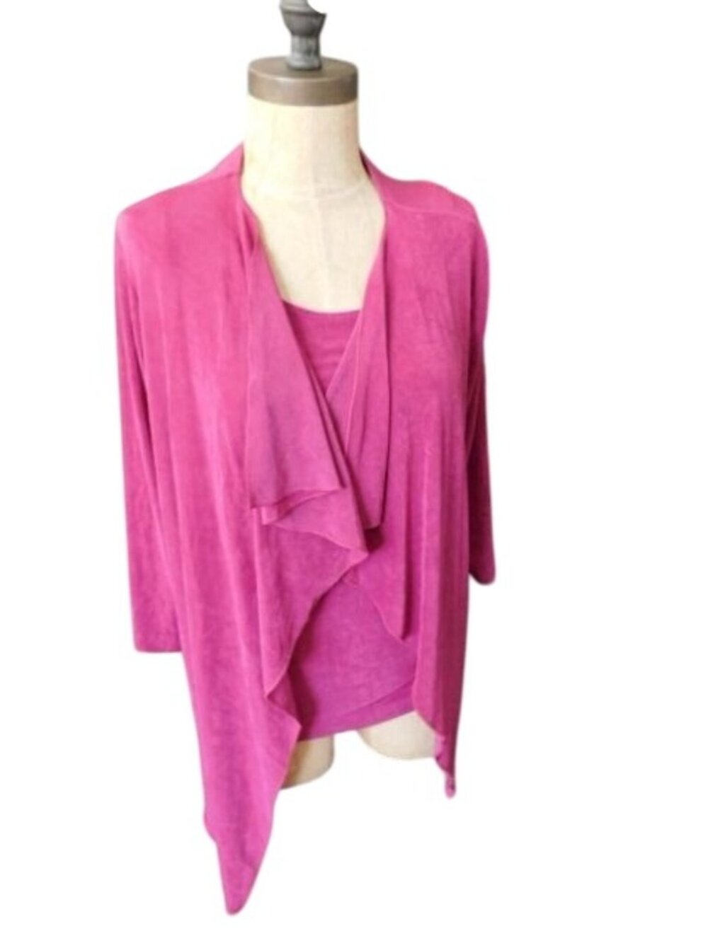 Slinky Brand Size XS Slinky Stretchy 2 Piece Twinset Top Set